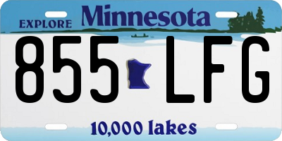 MN license plate 855LFG