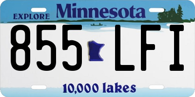MN license plate 855LFI