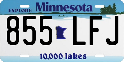 MN license plate 855LFJ