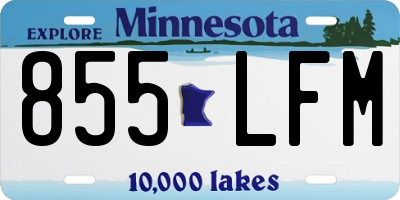 MN license plate 855LFM