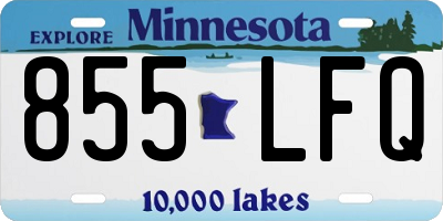 MN license plate 855LFQ