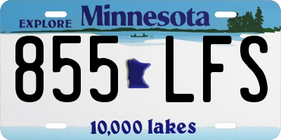 MN license plate 855LFS