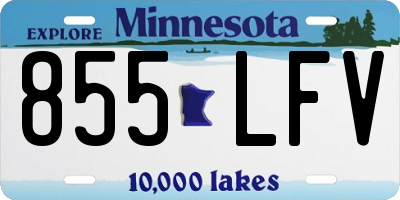 MN license plate 855LFV