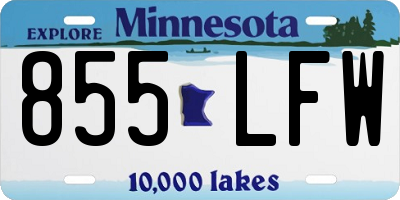 MN license plate 855LFW