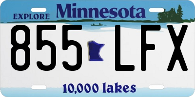MN license plate 855LFX