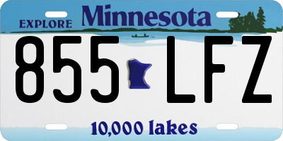 MN license plate 855LFZ