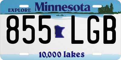 MN license plate 855LGB