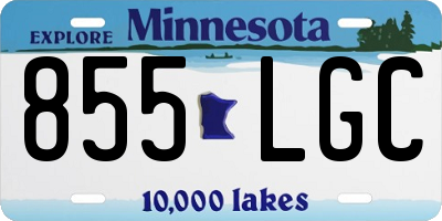 MN license plate 855LGC