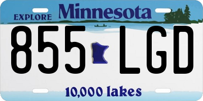 MN license plate 855LGD