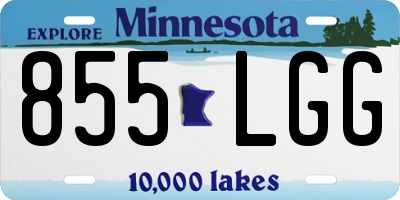MN license plate 855LGG