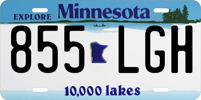 MN license plate 855LGH