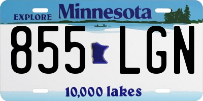 MN license plate 855LGN
