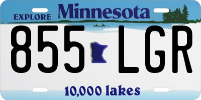MN license plate 855LGR