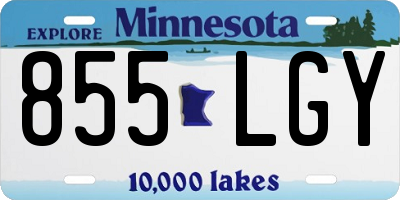 MN license plate 855LGY