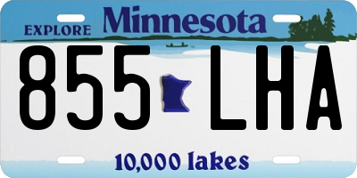 MN license plate 855LHA