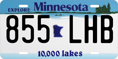 MN license plate 855LHB