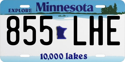 MN license plate 855LHE