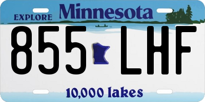 MN license plate 855LHF