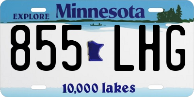 MN license plate 855LHG