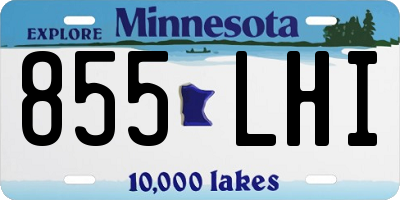 MN license plate 855LHI