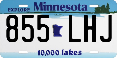 MN license plate 855LHJ