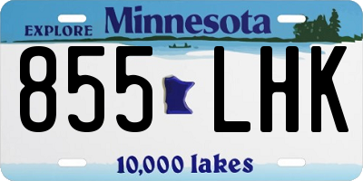 MN license plate 855LHK