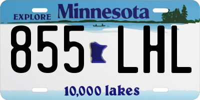 MN license plate 855LHL