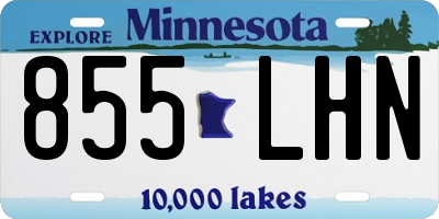 MN license plate 855LHN