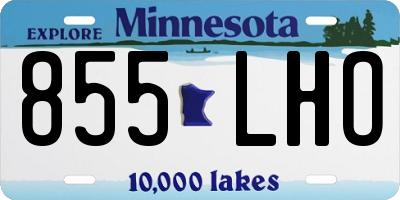 MN license plate 855LHO