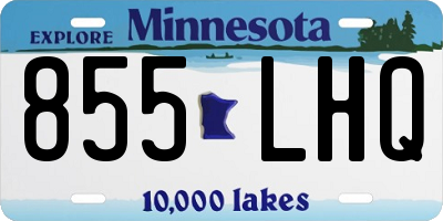 MN license plate 855LHQ