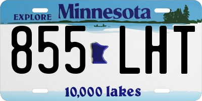 MN license plate 855LHT