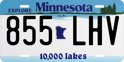 MN license plate 855LHV
