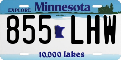 MN license plate 855LHW