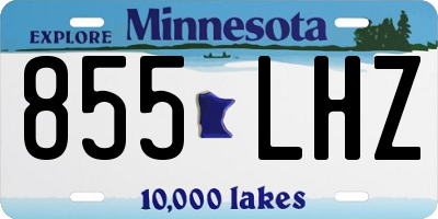 MN license plate 855LHZ