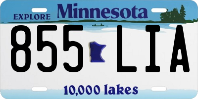 MN license plate 855LIA