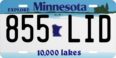 MN license plate 855LID