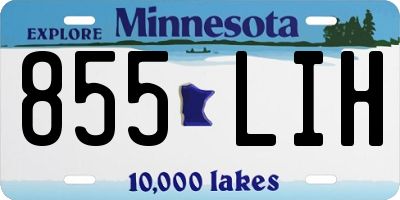 MN license plate 855LIH