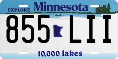 MN license plate 855LII