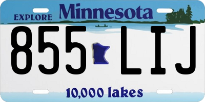 MN license plate 855LIJ