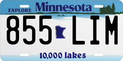 MN license plate 855LIM