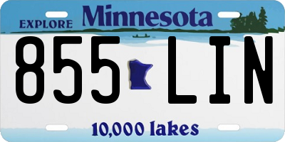 MN license plate 855LIN