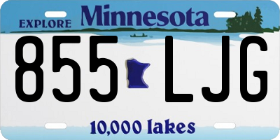 MN license plate 855LJG