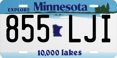 MN license plate 855LJI