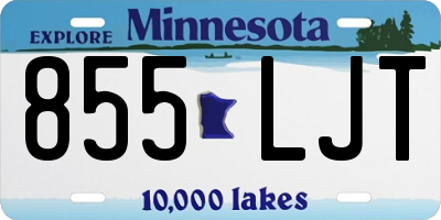 MN license plate 855LJT