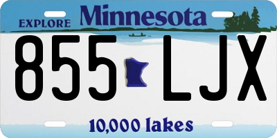 MN license plate 855LJX