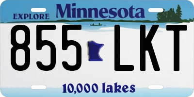 MN license plate 855LKT