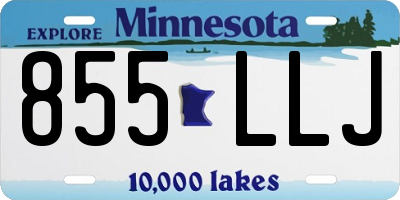 MN license plate 855LLJ