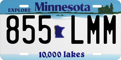 MN license plate 855LMM