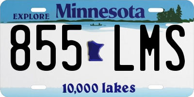 MN license plate 855LMS