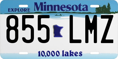MN license plate 855LMZ